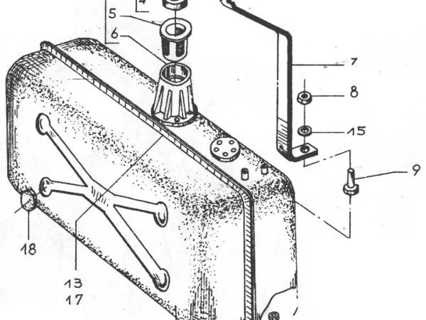 Запчасти к погрузчикам болгарским ДВ 1784, ДВ 1786, ДВ 1788, ДВ 1792. Топливный бак - фото № 1