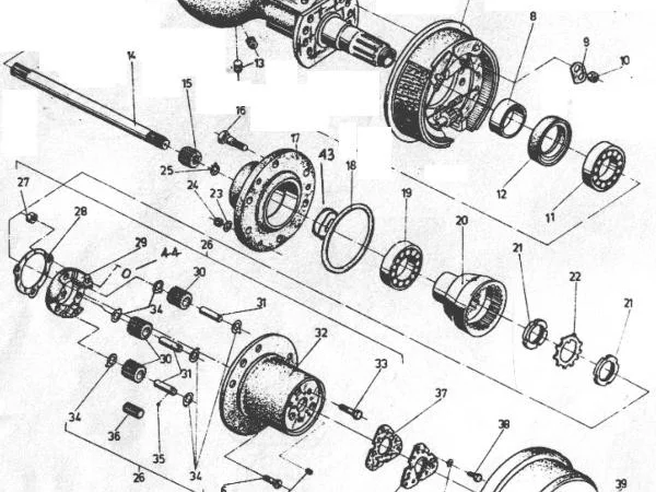 Запчасти к автопогрузчикам ДВ 1784, ДВ 1786, ДВ 1788, ДВ 1792. Балка с редукторами - фото № 1