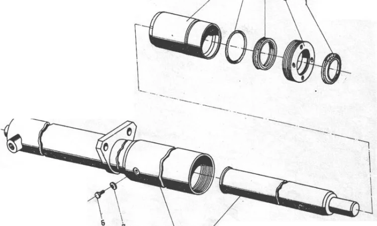 Плунжерный цилиндр на погрузчики ДВ 1784, ДВ 1786, ДВ 1788, ДВ 1792 - фото № 1