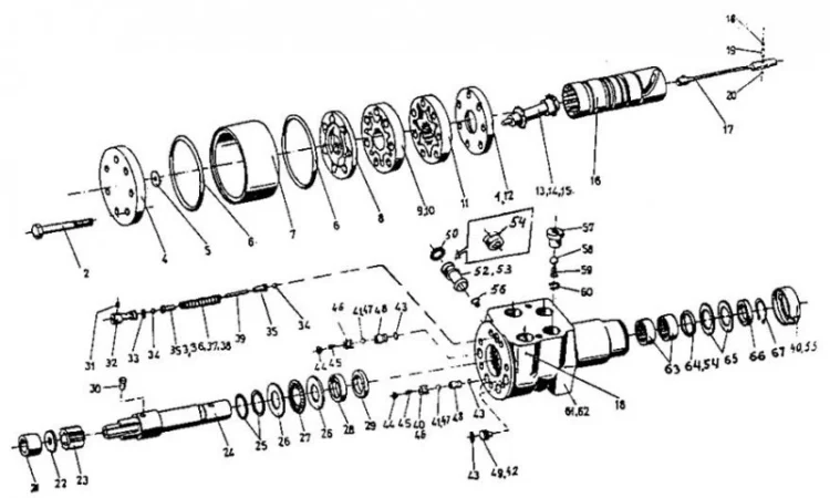 Гидростатическое управление на погрузчики ДВ 1784, ДВ 1786, ДВ 1788, ДВ 1792 - фото № 1