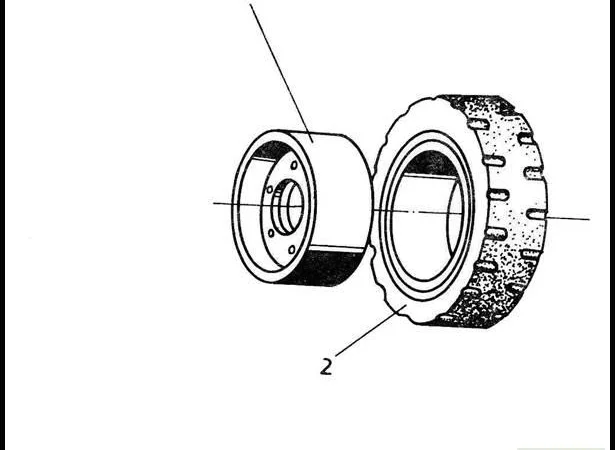 Управляемый мост колесо с массивной шиной 405/120-305 на погрузчик ЕВ 687 - фото № 1