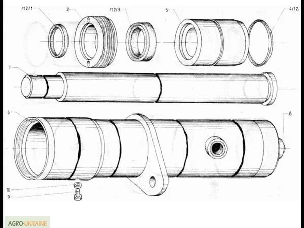 Подъемное устройство на Н=2500мм подъемный цилиндр на погрузчик Балканкар ЕВ 687 - фото № 1