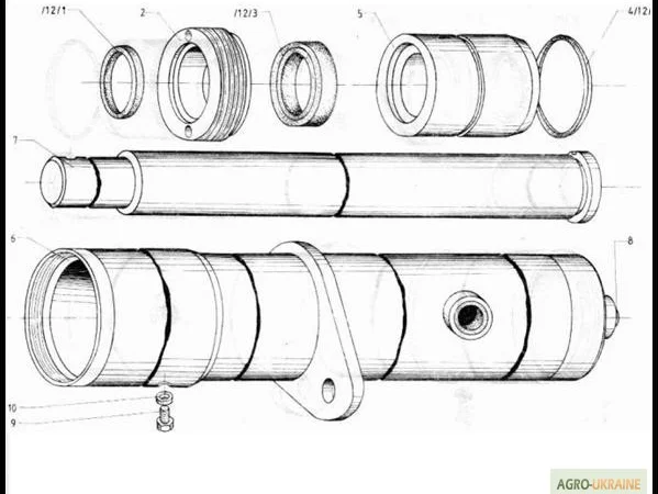 Подъемное устройство на Н=3300мм подъемный цилиндр на погрузчик Балканкар ЕВ 687 - фото № 1
