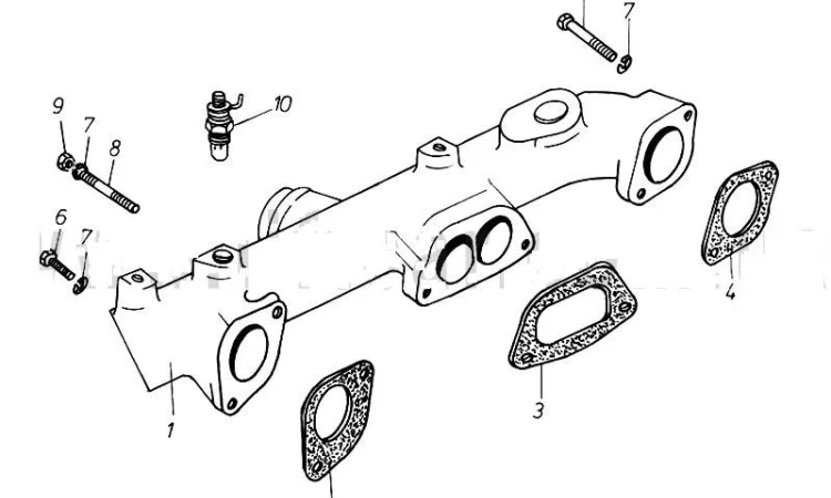 Выпускной коллектор Двигатель Д 3900к - фото № 1