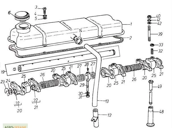 Крышка головки блока цилиндров на Двигатель Д 3900к - фото № 1