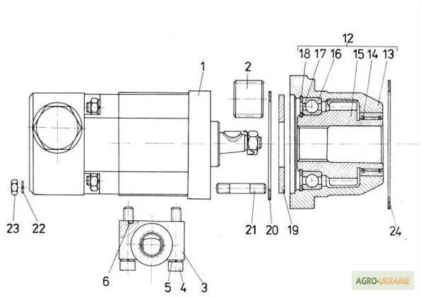 Шестеренчатый насос А25Х на Двигатель Д 3900к - фото № 1