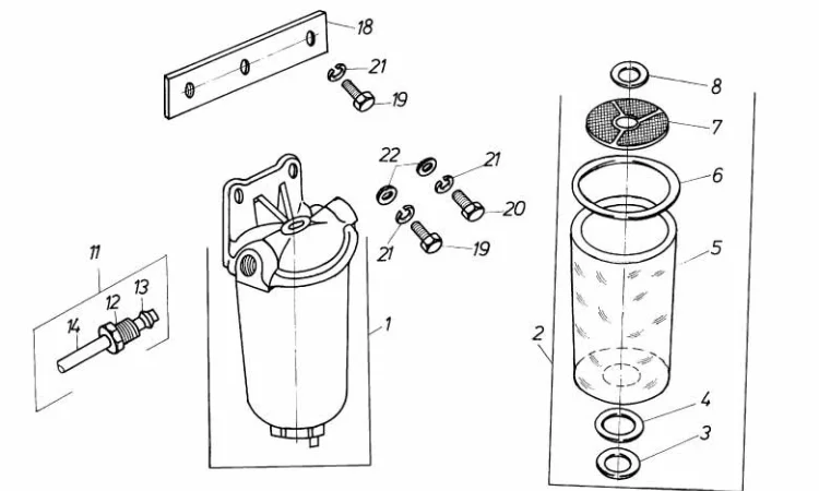 Фильтр отстойник на Двигатель Д 3900к - фото № 1