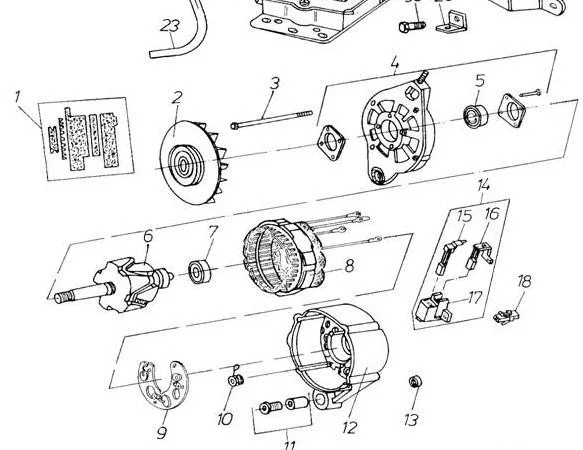 Генератор Г221 на Двигатель Д 3900к - фото № 1