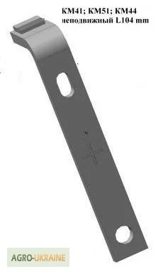 Контакт неподвижный Г-образный на контактор КМ44, L-104 мм длинный - фото № 1