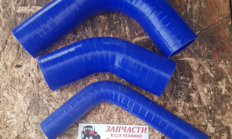 Патрубки радиатора МТЗ-80+термостата (3шт.) силикон - фото № 1