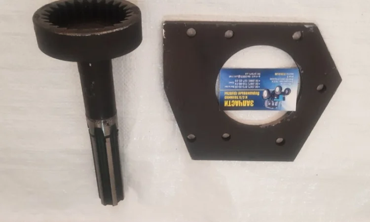 Комплект переходник для переоборудования под стартер ЮМЗ (Плита и Вал) - фото № 1