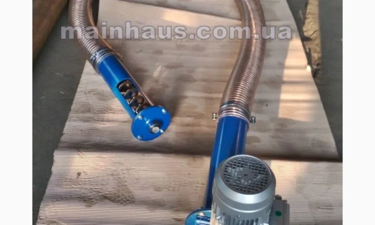 Спиральный шнек для зерна винтовой погрузчик сои гибкий шнек для пеллеты 5м. 1, 5кВ - фото № 1