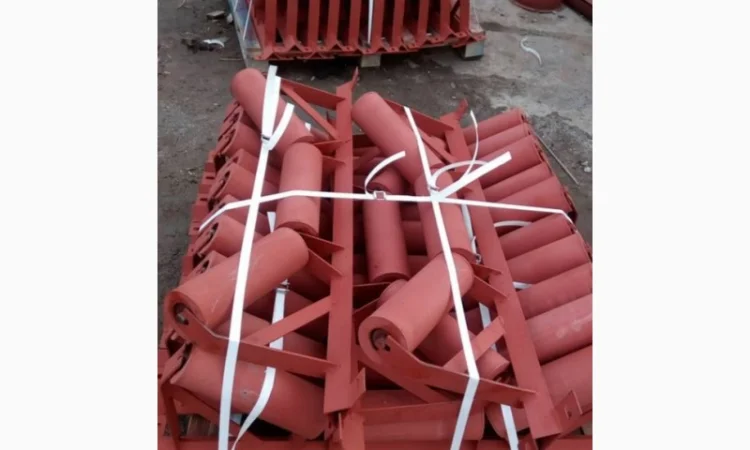 Роликоопоры желобчатые в сборе, лента конвейерная - фото № 1