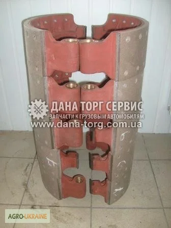 Колодка тормоза заднего верхняя (В 140мм), колодка тормозная задняя КРАЗ - фото № 1