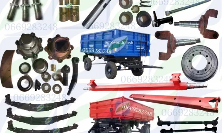 Запчастини 2ПТС-4/КТУ-10; стремянка, ресора, ступиця, сальник, шпилька, клин, петля дишла - фото № 1