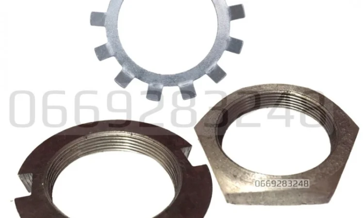 Ремкомплект ступиці 2ПТС-4 на 6 шпильок; (гайки 2шт.+1шт шайба стопорна, замкова) - фото № 1