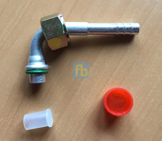 Фітинг Алюмінієвий кутовий 6 гайка 3/4 - фото № 1