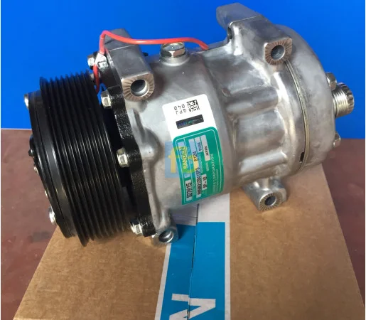 Компрессор Sanden 8124 7H15 Шкив 119мм PV8 New holland - фото № 1