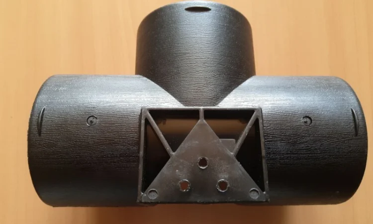 Трійник повітроводу 75мм із заслінкою для автономного обігрівача - фото № 2