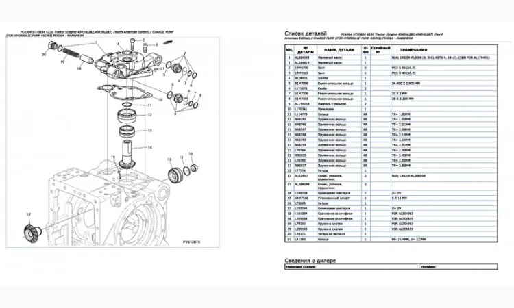 Каталог запчастей трактор Джон Дир 6230 - John Deere 6230 на русском языке - фото № 1