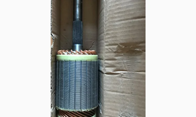 Статор (обмотка), втягивающее реле, якорь, щетки, щеточный узел стартера двигателей WD615 - фото № 3