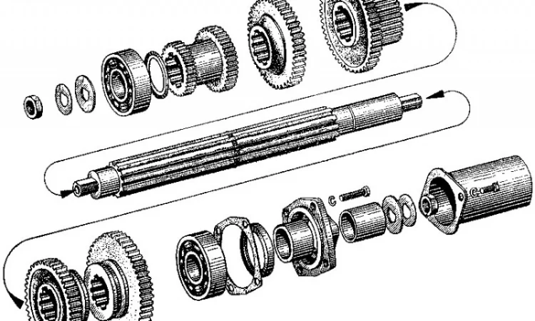 Вал вторичный КПП Т-16 (Т16.37.115А) 10 шлицов - фото № 4