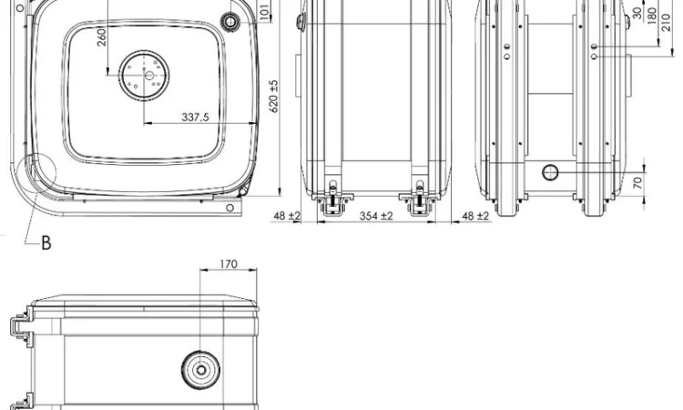 Бак гидравлический бокового крепления 160 л стальной (62-67-45) - фото № 4