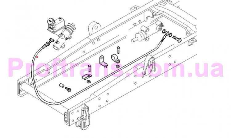 5040492020 Шланг сцепления IVECO EUROCARGO 04- Ивеко Єврокарго R17.5, R19.50 - фото № 2