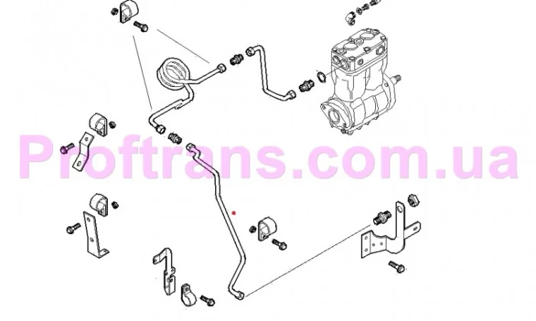 504384364 Трубка компрессора воздуха IVECO STRALIS 07- Ивеко Стралис - фото № 2
