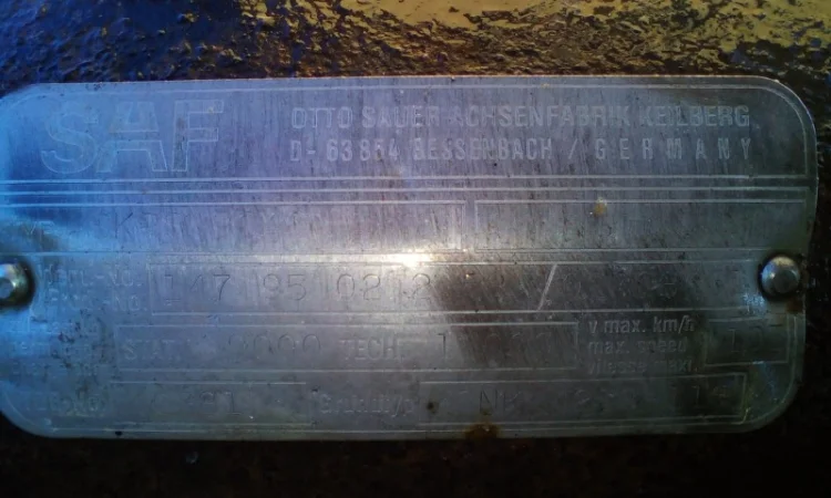 Ось, вісь SAF для полуприцепа SKRS 9042 1479502258 SNK 4218-11S - фото № 2