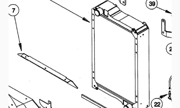 Радиатор водяной трактора CASE MX 270 - фото № 3