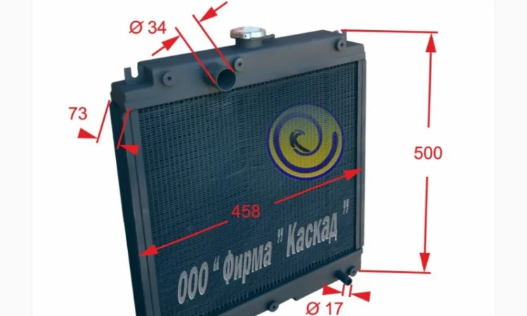Радиатор водяной для двигателя трактора Kioti CK 35 - фото № 1