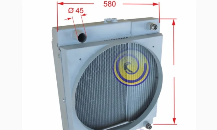 Водомасляный блок радиатора охлаждения погрузчика MANITOU - фото № 1