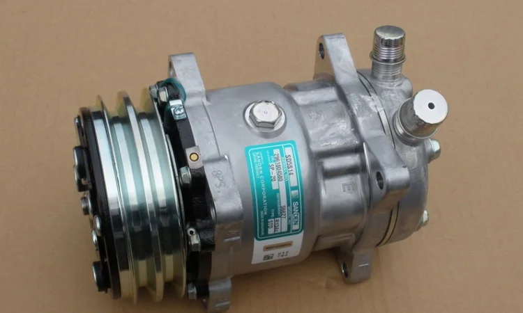 Компрессор кондиционера SD5H14 на комбайн Славутич, Дон, Палессе, Бизон, Обрий, Нива, Лан - фото № 1