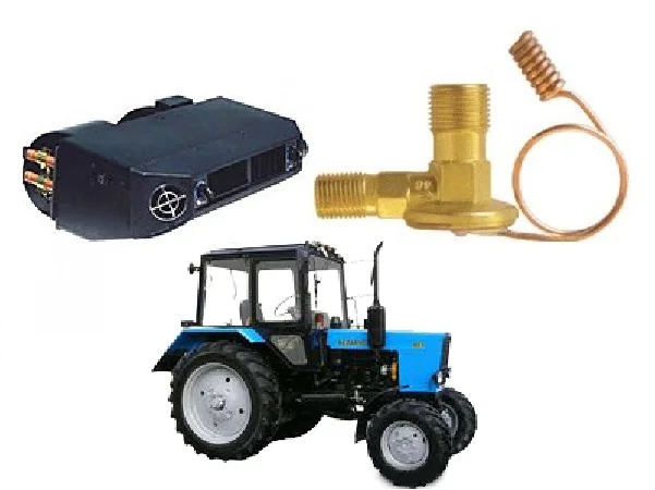 ТРВ (Терморегулирующий вентиль) испарителя авто кондиционера на тракторе комбайне - фото № 1