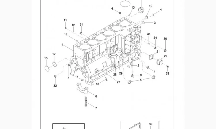 Ремкомплект двигателя А78016 комбайн CASE Кейс 2388 - фото № 1
