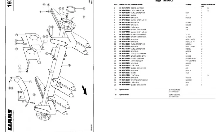 Каталог запчастей КЛААС МЕГА 350 - CLAAS MEGA 350 в виде книги на русском языке - фото № 2