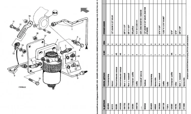 Каталог запчастей Джон Дир 2254 - John Deere 2254 на русском языке в печатном виде - фото № 2