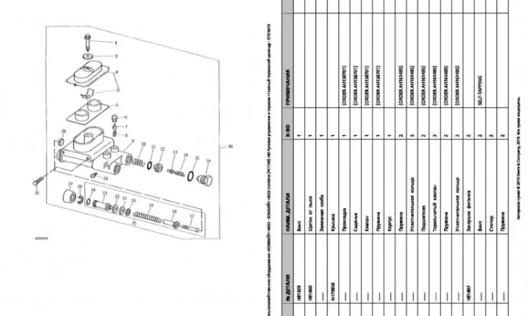 Книга каталог запчастей Джон Дир 6622 - John Deere 6622 на русском языке - фото № 2