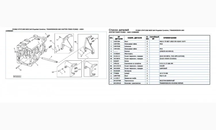 Каталог запчастей Джон Дир 9650 - John Deere 9650 на русском языке в печатном виде - фото № 2