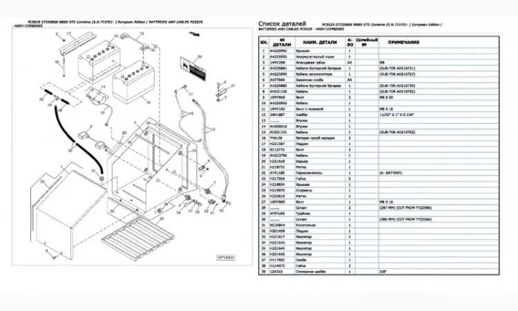 Каталог запчастей Джон Дир 9880STS- John Deere 9880STS на русском языке в печатном виде - фото № 1