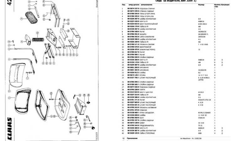 Каталог запчастей КЛААС Доминатор 48 - CLAAS Dominator 48 в виде книги на русском языке - фото № 2