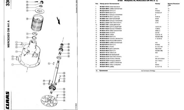 Каталог запчастей КЛААС МЕГА 218 - CLAAS MEGA 218 на русском языке в виде книги - фото № 2