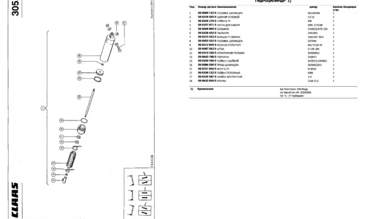 Каталог запчастей КЛААС МЕГА 202 - CLAAS MEGA 202 на русском языке в виде книги - фото № 2
