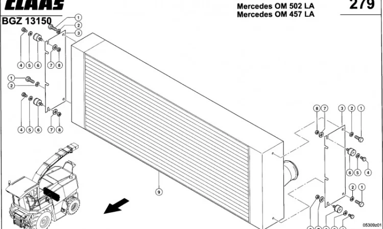 Интеркулер для комбайна Claas Jaguar 850 - фото № 2