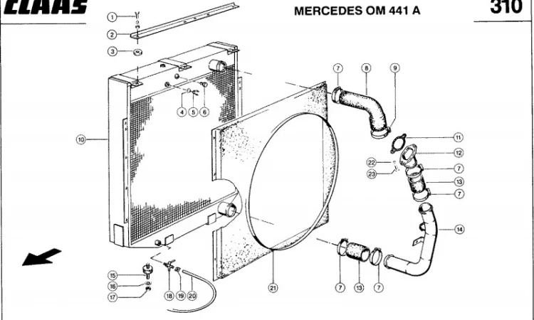 Радиатор водяной для комбайна CLAAS MEGA 208 - фото № 3