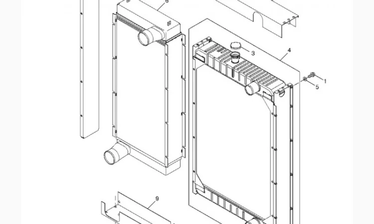 Радиатор водяной для комбайна John Deere 9880i STS - фото № 2