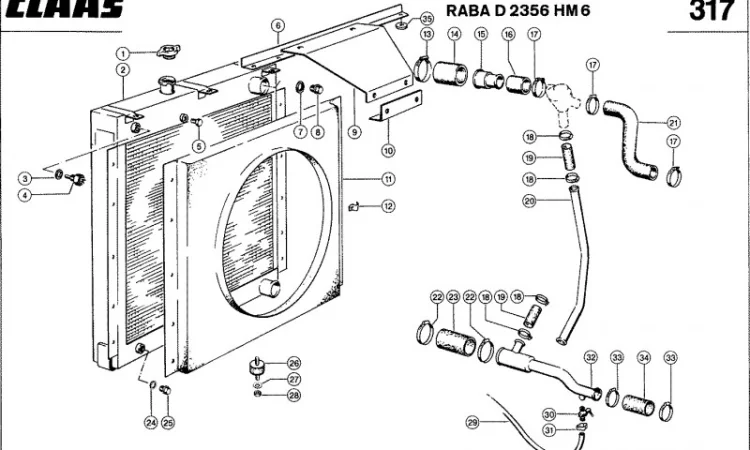 Радиатор водяной комбайна CLAAS DOMINATOR 106-108 - фото № 3