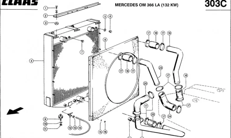 Радиатор водяной комбайна CLAAS DOMINATOR 106-108 - фото № 5