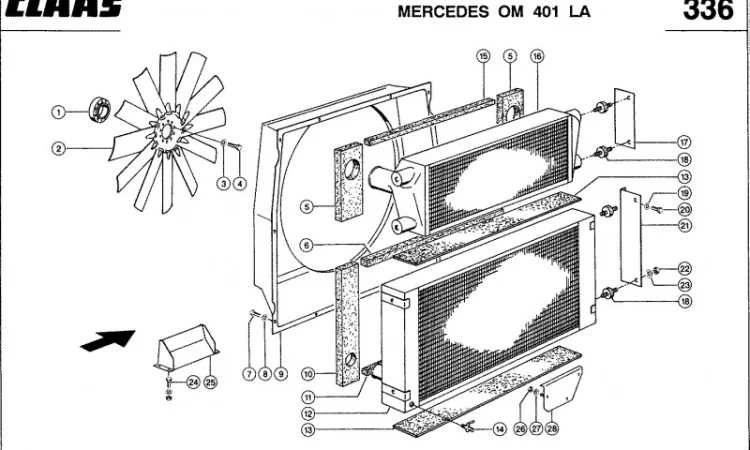 Радиатор водяной для комбайна Claas Lexion 450 - фото № 2